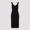 Max Mara Teak Compact Midi Dress In Black