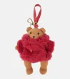 Max Mara Teak Teddy Bag Charm In Red