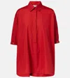 Max Mara Teano Loose-fitting Cotton Shirt In Red