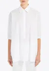 Max Mara Teano Popeline Shirt In White