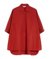 Max Mara Teano Loose-fitting Cotton Shirt In Red