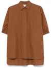 Max Mara Collared Asymmetrical Top Elbow-length Sleeves