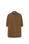 Max Mara Lapel Short-sleeved Shirt In Green