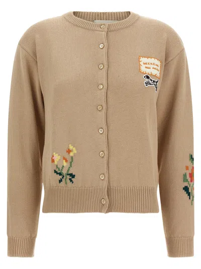 Max Mara Teapot Cardigan In Beige