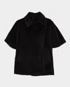 Max Mara Tebe1 Alpaca & Wool Teddy Cape In Black