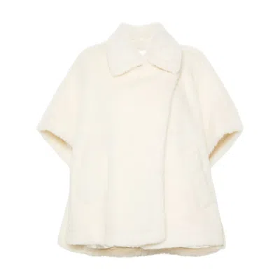 Max Mara Tebe Cape In White
