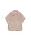 Max Mara Tebe Teddy Cape In Neutral