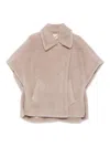 Max Mara Tebe Teddy Cape In Neutral