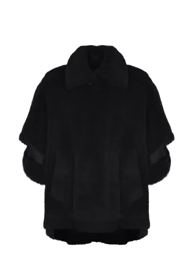 Max Mara 'tebe1' Cape In Black