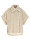 Max Mara Alpaca And Wool Cape Coats White In White