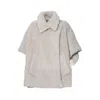 Max Mara Beige Alpaca And Wool Teddy Cape In Gray