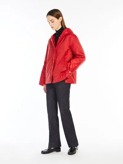Max Mara Technical Canvas Cropped Sweatshirt In Red