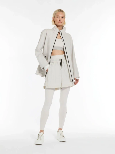 Max Mara Technical Canvas Shorts In Stone