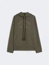 Max Mara Technical Cotton Jersey Sweatshirt In Green