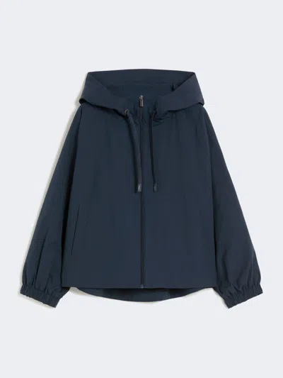 Max Mara Technical Fabric Windbreaker In Blue