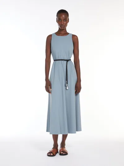 Max Mara Technical Jersey A-line Dress In Gray
