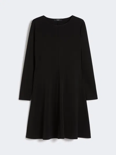 Max Mara Technical Jersey Dress In Black
