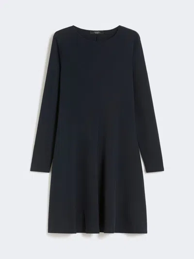 Max Mara Technical Jersey Dress In Blue