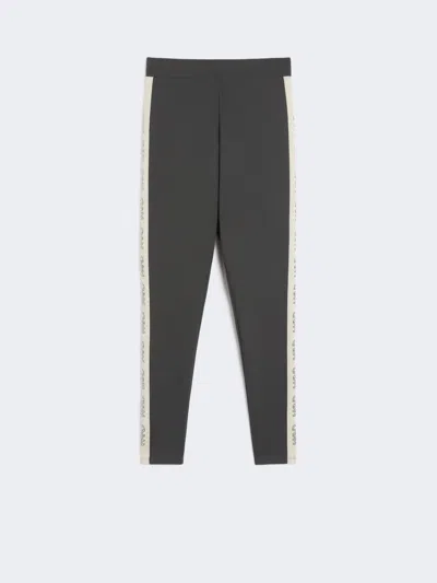 Max Mara Technical Jersey Leggings In Green