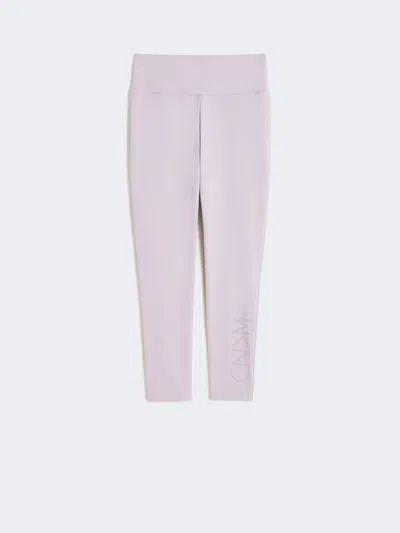Max Mara Technical Jersey Leggings In Purple
