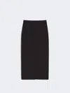 Max Mara Technical Jersey Pencil Skirt In Black