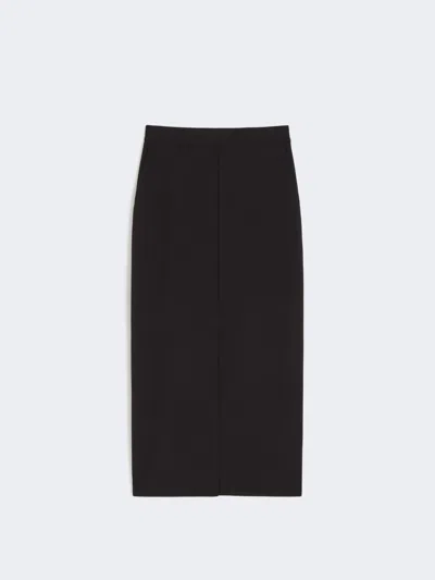 Max Mara Technical Jersey Pencil Skirt In Black
