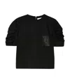 Max Mara Technical-jersey T-shirt In Black
