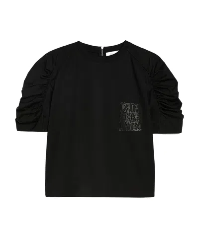 Max Mara Technical-jersey T-shirt In Black