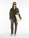 Max Mara Technical Jersey Trousers In Mud