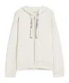 Max Mara Technical Jersey Zip-up Sweatshirt In White