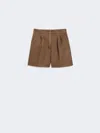 Max Mara Technical Mesh Shorts In Brown