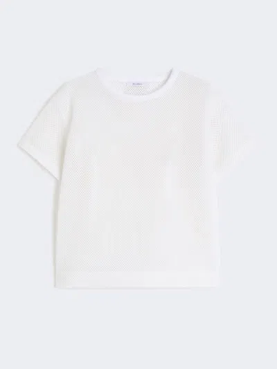 Max Mara Technical-mesh T-shirt In White