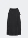 Max Mara Technical Plain-weave Fabric Flared Skirt In Black
