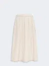 Max Mara Technical Plain-weave Fabric Flared Skirt In White