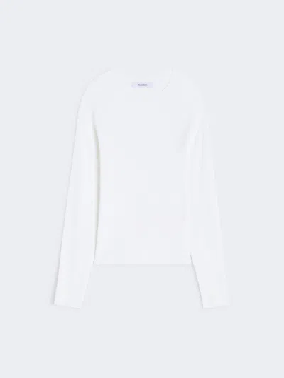 Max Mara Technical Viscose Sweater In White