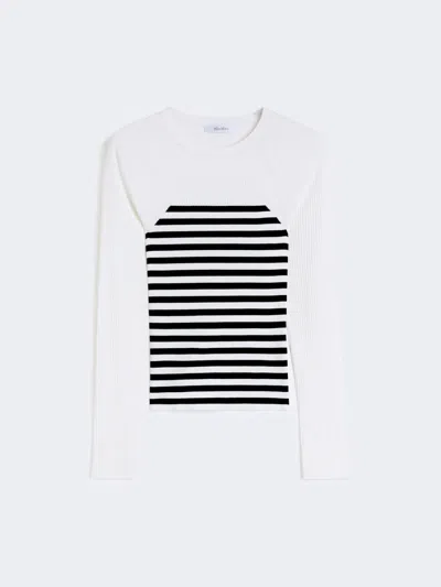 Max Mara Technical Viscose Sweater In White