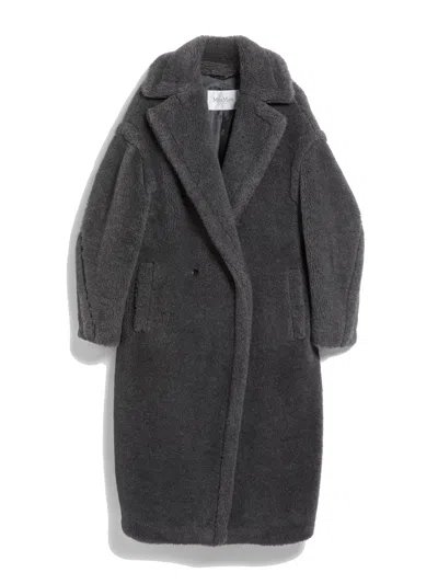 Max Mara Ted Girl Teddy Bear Icon Coat In Gray