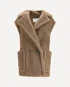 Max Mara Teddy Alpaca And Wool Vest In Brown