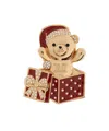 Max Mara Teddy Bear Brooch In Multi
