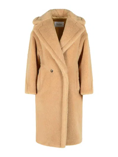 Max Mara Teddy Bear Icon Coat Alpaca And Wool Coat In Brown