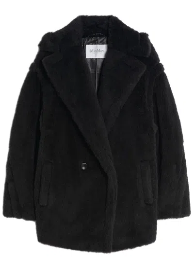 Max Mara "teddy Bear Icon" Coat In Black