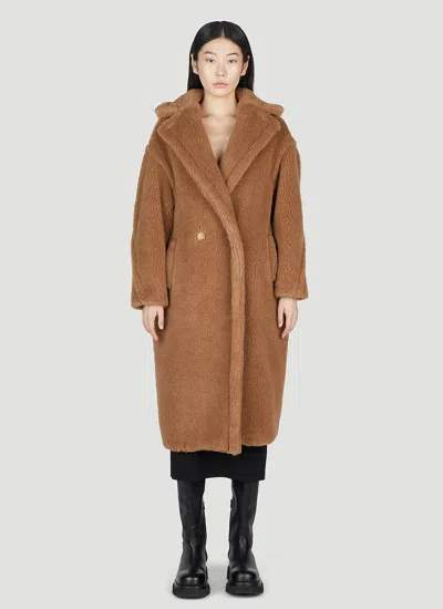 Max Mara Teddy Bear Icon Coat In Camel