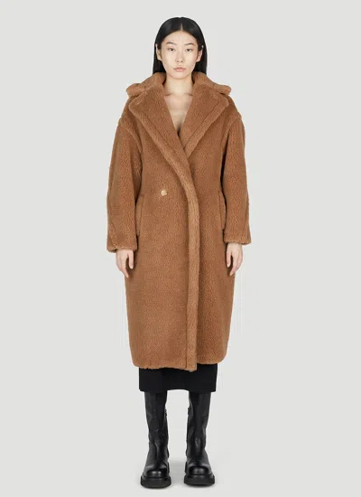 Max Mara Teddy Bear Icon Coat In Camel