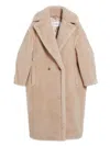 Max Mara Teddy Bear Icon Coat In Alpaca And Wool In Nude