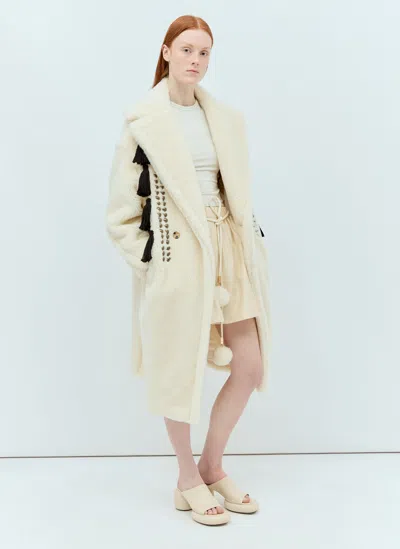 Max Mara Teddy Bear Icon Coat In Cream