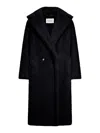 Max Mara Teddy Bear Icon Coat In Alpaca And Wool In Black