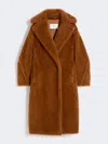 Max Mara Teddy Bear Icon Coat In Alpaca And Wool In Brown