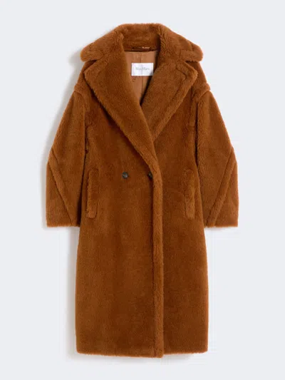 Max Mara Teddy Bear Icon Coat In Alpaca And Wool In Brown