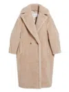 Max Mara Teddy Bear Icon Coat In Alpaca And Wool In Nude