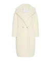 Max Mara Oversized Double-breasted Alpaca-wool Coat With Silk Base In Neutral
